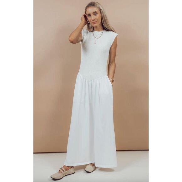 Shop Stevie Cottagecore Two Tone Midi Dress Size Medium - Picture 2 of 10